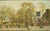A charming late 19th-century English School watercolour depicting a peaceful village street animated by figures, cottages...