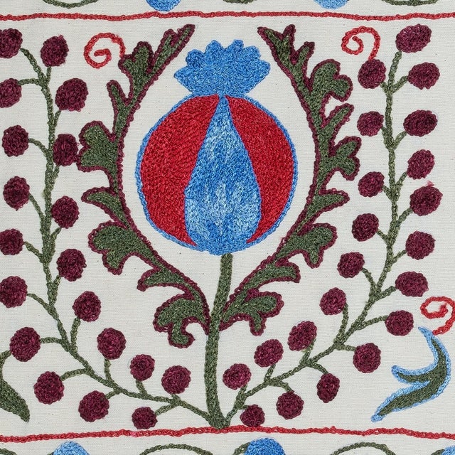 New Hand-Embroidered 100% Cotton Cushion Cover – Authentic Uzbek Textile Art Bring a touch of Central Asian heritage to...