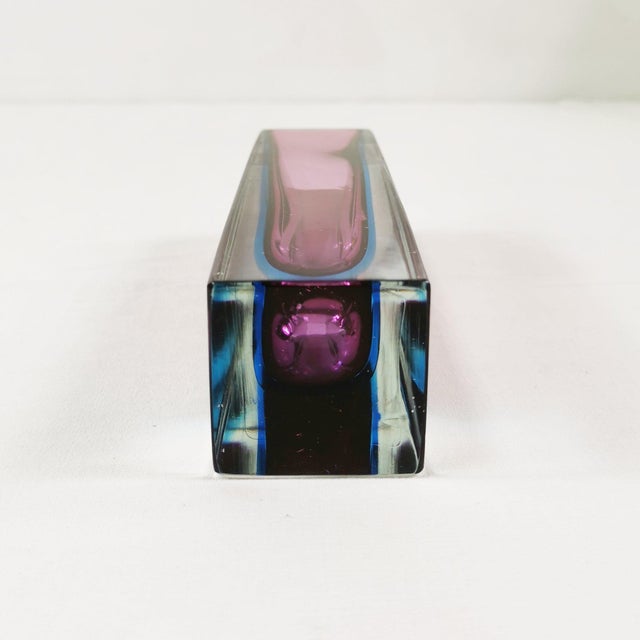 Vintage Italian Murano Sommerso Vase, 1960s For Sale - Image 6 of 10