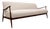 Sofa in Rosewood and Ivory Bouclé by Giuseppe Scapinelli, Brazil, 1950s - Lot 449B For Sale