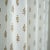 Contemporary Semi-Sheer Colored Linen Curtain Light Filtering Window Panel With Block Print Design Size-54"x29"- Darpan For Sale - Image 3 of 5