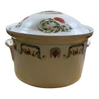 Vintage Louis Lourioux Porcelain Covered Casserole Dish For Sale
