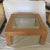 1970s Mid-Century Modern Hand-Scraped Pale Wood and Glass Coffee Table For Sale - Image 12 of 13