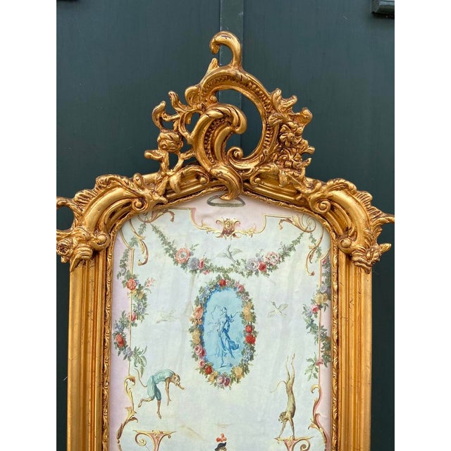 1970s French Louis XVI Gold Beech Wall Artwork Framed - 1 Piece For Sale - Image 9 of 13