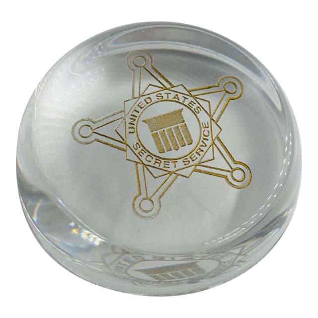1980s Secret Service Paperweight With Federal Seal For Sale