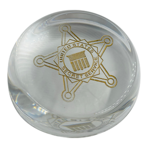 1980s Secret Service Paperweight With Federal Seal