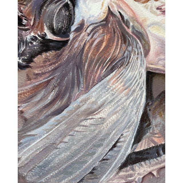 Patric Coogan Still Life Bird Gouache Ion Board For Sale - Image 4 of 7