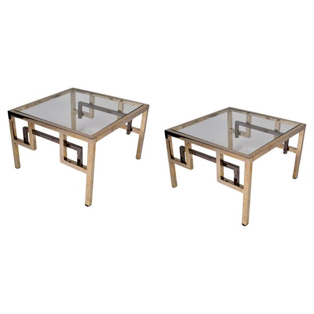 Vintage Side Tables with Glass Top from Belgo Chrome, 1970s, Set of 2 For Sale - Image 10 of 10