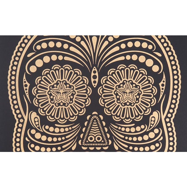 Modern Shepard Fairey, and Ernesto Yerena, Day of the Dead Calavera, Letterpress Prints For Sale - Image 3 of 10
