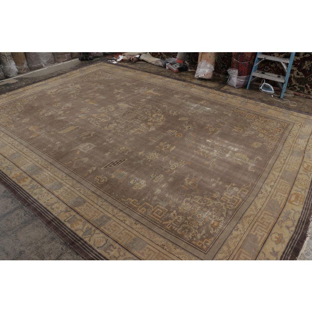 1920s Antique Khotan Samarkand Wool Rug With Medallion by Rug & Kilim, 1920-1929 For Sale - Image 5 of 8