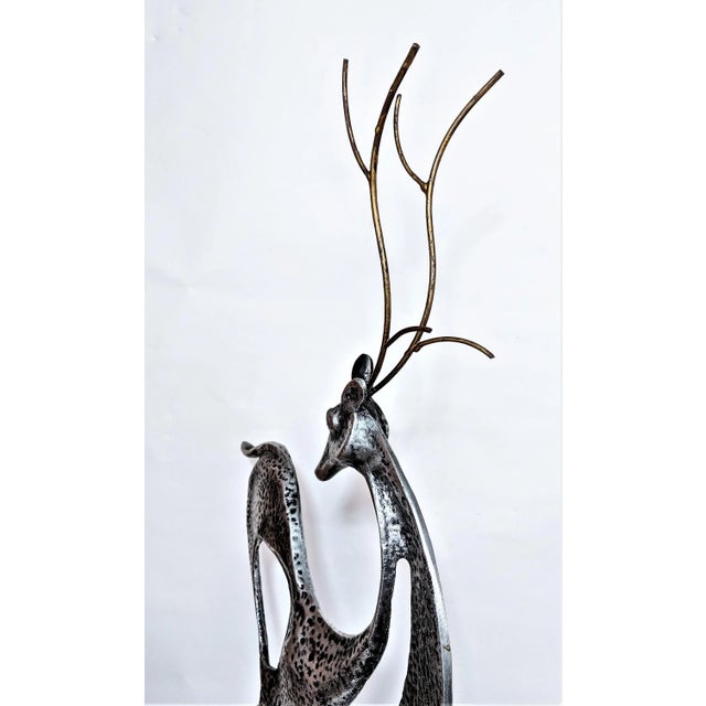 1980s Curtis Jere Metal Reindeer Sculpture For Sale - Image 9 of 13