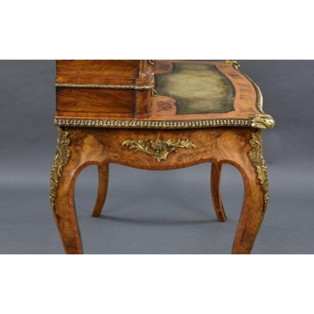 Victorian Burr Walnut Writing Table, 1860s For Sale - Image 14 of 17