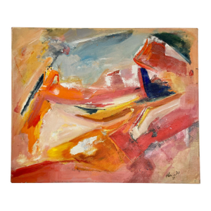 1988 Abstract Expressionist Oil on Canvas by Patricia M Hull -