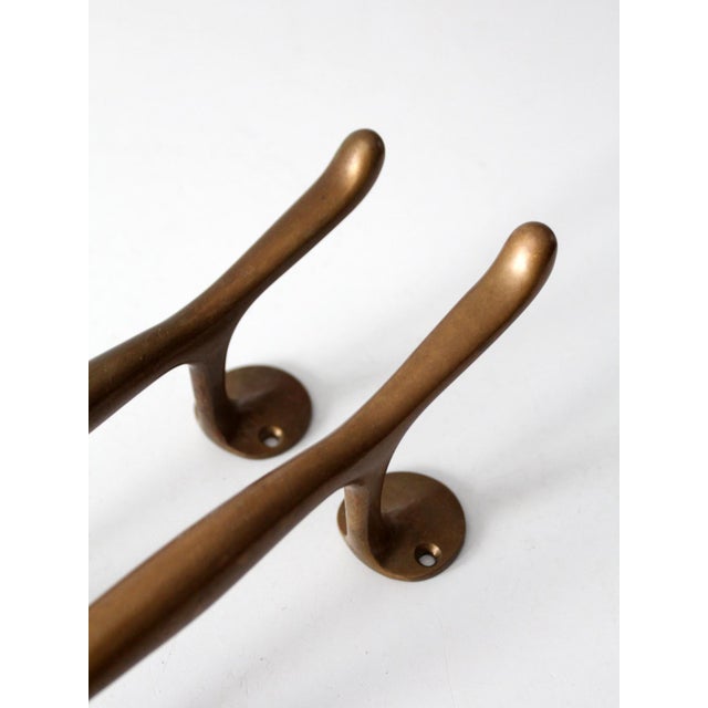 Vintage Brass Door Handles Pair For Sale - Image 11 of 11
