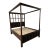 Oak Tudor King Size Paneled Canopy Four Poster Bed For Sale