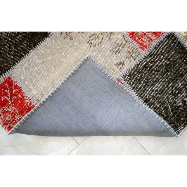 Earthy Colors Turkish Rug Hand Knotted Handstitched Art Living Room Decor - 6'1"x7'9" For Sale - Image 10 of 16