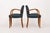 Blue Antique Art Deco Maple Bentwood and Blue Leather Dining Chairs 1930s For Sale - Image 8 of 11