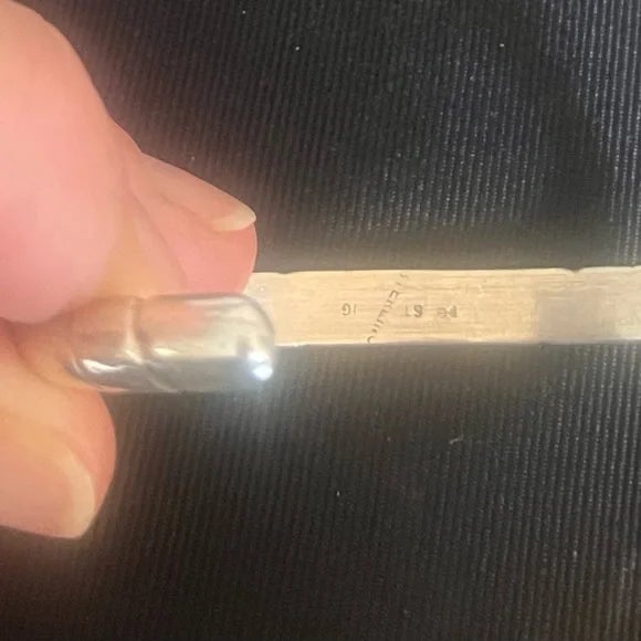 Art Deco 1970s Signed Wesley Emmons Sterling Silver Cuff Bracelets For Sale - Image 3 of 4