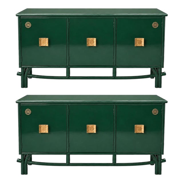 Vintage Chinoiserie Credenzas - A Pair For Sale