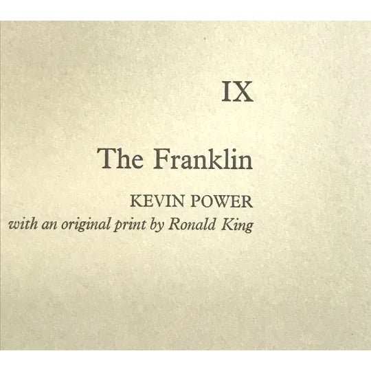 Ronald King Screenprint the Franklin Signed & Numbered 1978 For Sale - Image 4 of 4