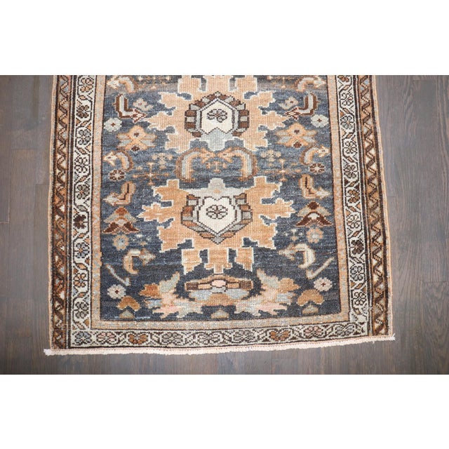 Persian Square Mini Antique Malayer Rug For Sale - Image 3 of 6