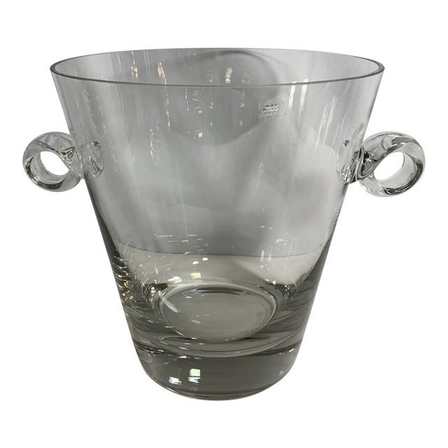 20th Century Contemporary Krosno Crystal Ice Bucket For Sale