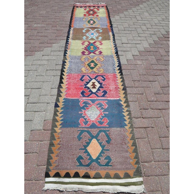 1960s Vintage Turkish Handknotted Runner Rug - 28"x134" For Sale - Image 12 of 12