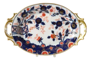 Antique Imari Pattern Porcelain Charger Plate from Fischer & Mieg Pirkenhammer, 1850s