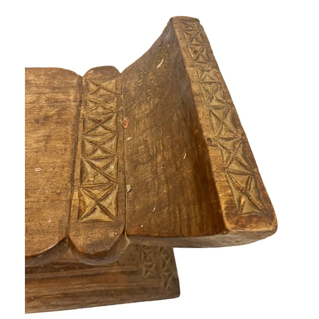 Wood Carved Original Antique Asante Stool For Sale - Image 7 of 7