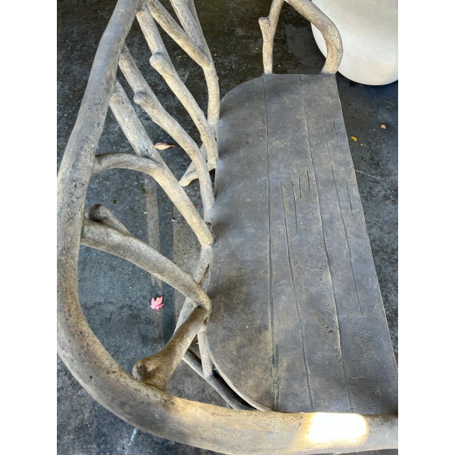 1980s Vintage Artemis Faux-Bois Bench For Sale - Image 5 of 12