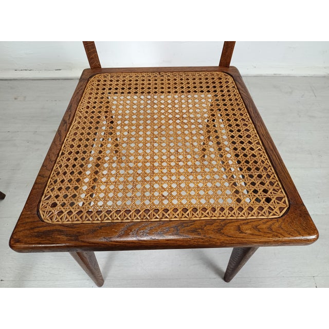 Set of Vintage Reconstruction Chairs in Oak, 1950s For Sale - Image 9 of 18