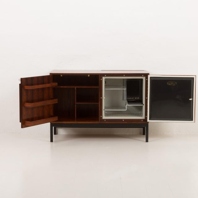 Sigvard Bernadotte Vintage Rosewood Bar Cabinet by Sigvard Bernadotte & Acton Bjorn for Atlas and Silkeborg Mobelfabrik, 1960s For Sale - Image 4 of 18