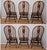 Brown 1940s h.w. Hull & Sons Oak Brace Back Windsor Dining Side Chairs W/ Carved Medallions, Set of 6 For Sale - Image 8 of 13