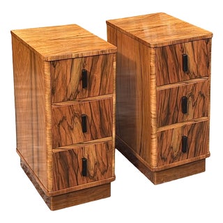 Art Deco Bedside Cabinets, 1930s, Set of 2 For Sale