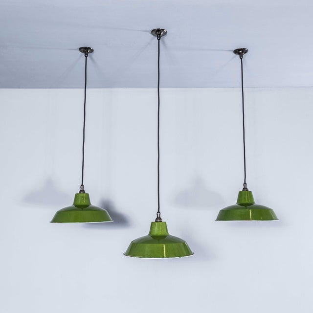 1940s Classic Green Hanging Lamp from Revo, 1940s For Sale - Image 5 of 10