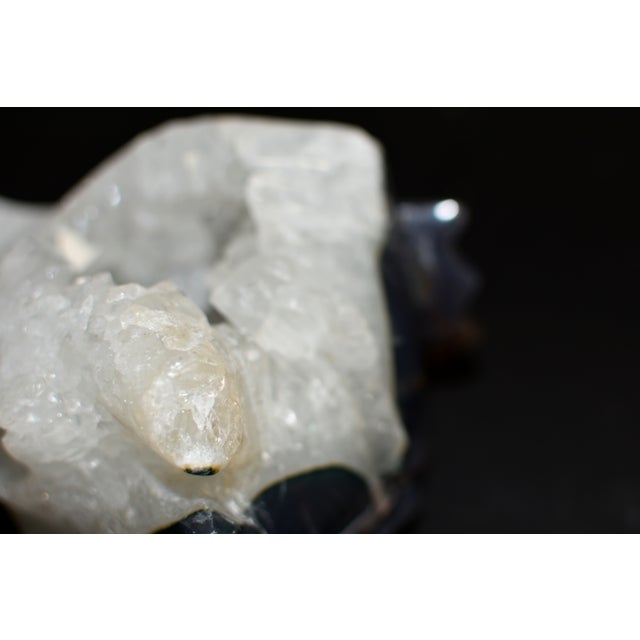 Late 20th Century Rock Crystal Geode Dragon Head Modern Sculpture 8.5 Lb For Sale - Image 11 of 14