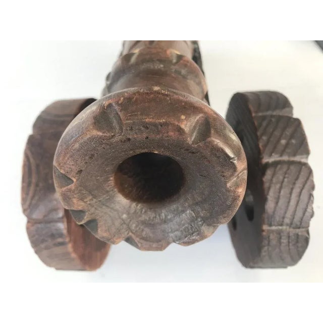 Decorative Carved Wooden Cannon,1950s For Sale - Image 13 of 17