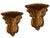 Wood 19th Century Vintage Gilt Corner Brackets- a Pair For Sale - Image 7 of 7