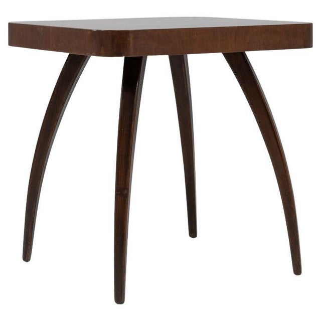 1960s Czech Walnut Spider Table By J. Halabala For Sale - Image 15 of 18