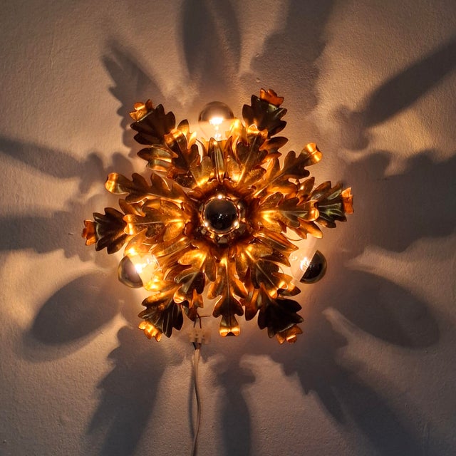Mid-Century Modern Four-Light Ceiling Lamp, Italian, 1970s For Sale - Image 14 of 18