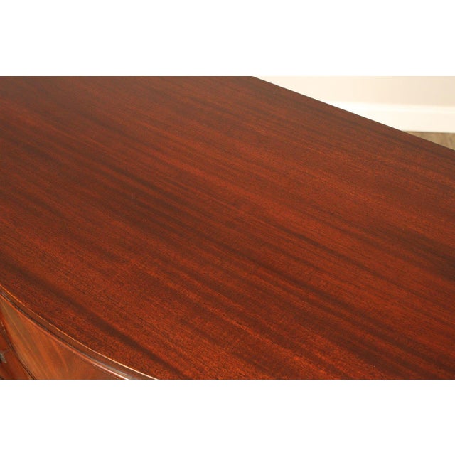 1940's Vintage Regency Style Mahogany Tall Chest For Sale - Image 16 of 18