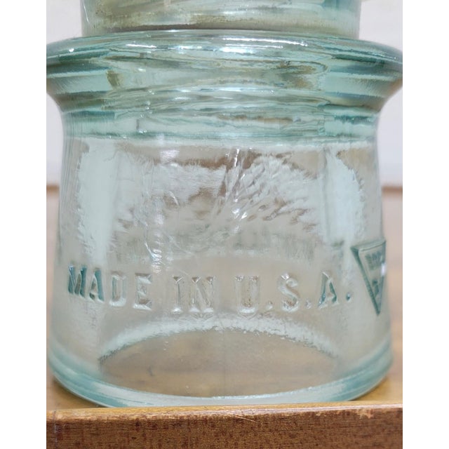 This is a gorgeous vintage aqua glass insulator by Whitall Tatum Co, No. 2. Made in the U.S.A. Several insulators in stock...