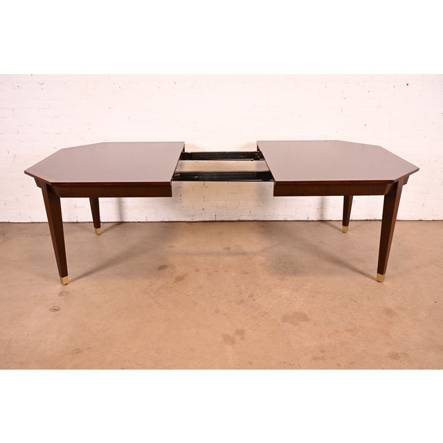 Wood Henredon French Regency Louis XVI Banded Walnut Extension Dining Table | Newly Refinished For Sale - Image 7 of 18