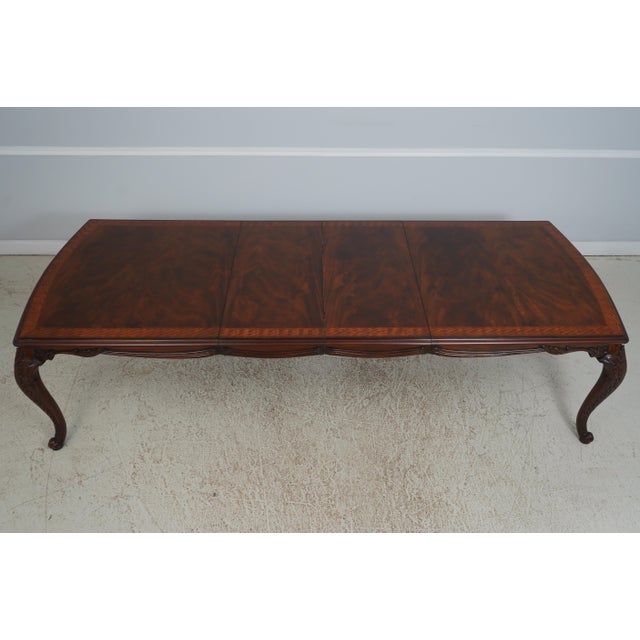 Maitland Smith Mahogany Louis XVI Inlaid Dining Table For Sale - Image 13 of 18