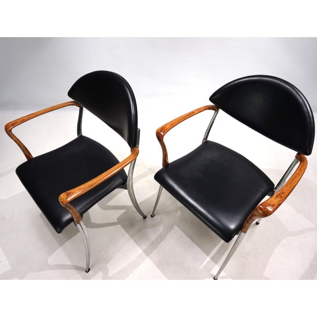 Textile Coro Dining Chairs by Luigi Origlia, 1980s, Set of 4 For Sale - Image 7 of 18