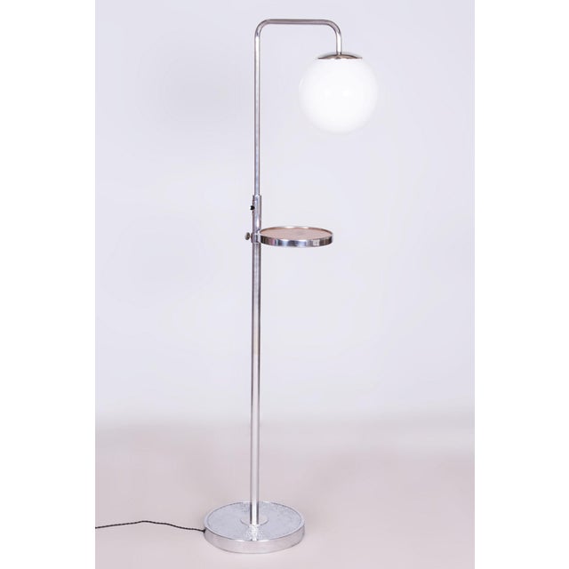 Bauhaus Floor Lamp in Chrome-Plated Steel by Hynek Gottwald, 1930s For Sale - Image 10 of 10