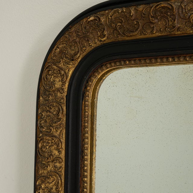 French 19th Century France Gold Wood Mirror For Sale - Image 3 of 7