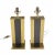 Postmodern 1980s Gold and Black Pierre Cardin Style Metal Table Lamps - a Pair For Sale - Image 3 of 13