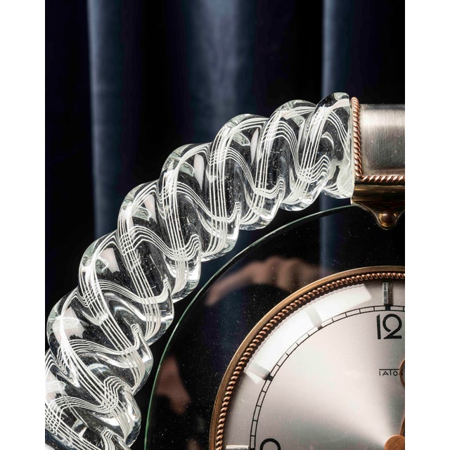 Murano Glass Mantel Clock by Ercole Barovier for Barovier & Toso, Italy, 1950s For Sale - Image 10 of 14