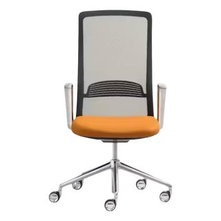 Thats It Net Managerial Armchair with Mesh Backrest and Aluminum by Quinti Sedute For Sale